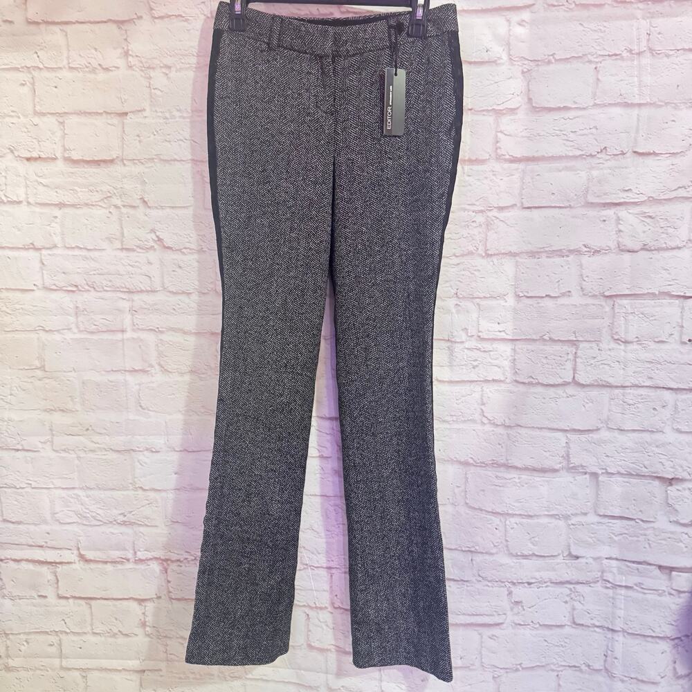 Express Sz 00R Wool blend black and gray herringbone pants NWT #professional